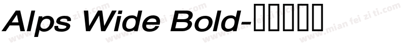 Alps Wide Bold字体转换